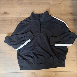 Polo‎ Ralph Lauren Womens Pullover Heather Black 1/4 Zip  Sweatshirt Black XXL